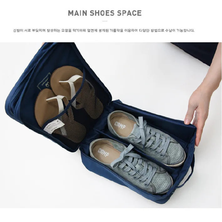 LoungeYard | Packoro Shoe Organizer | For 3–4 pairs | Water-repellent & Compact | Travel & Everyday — product view 2