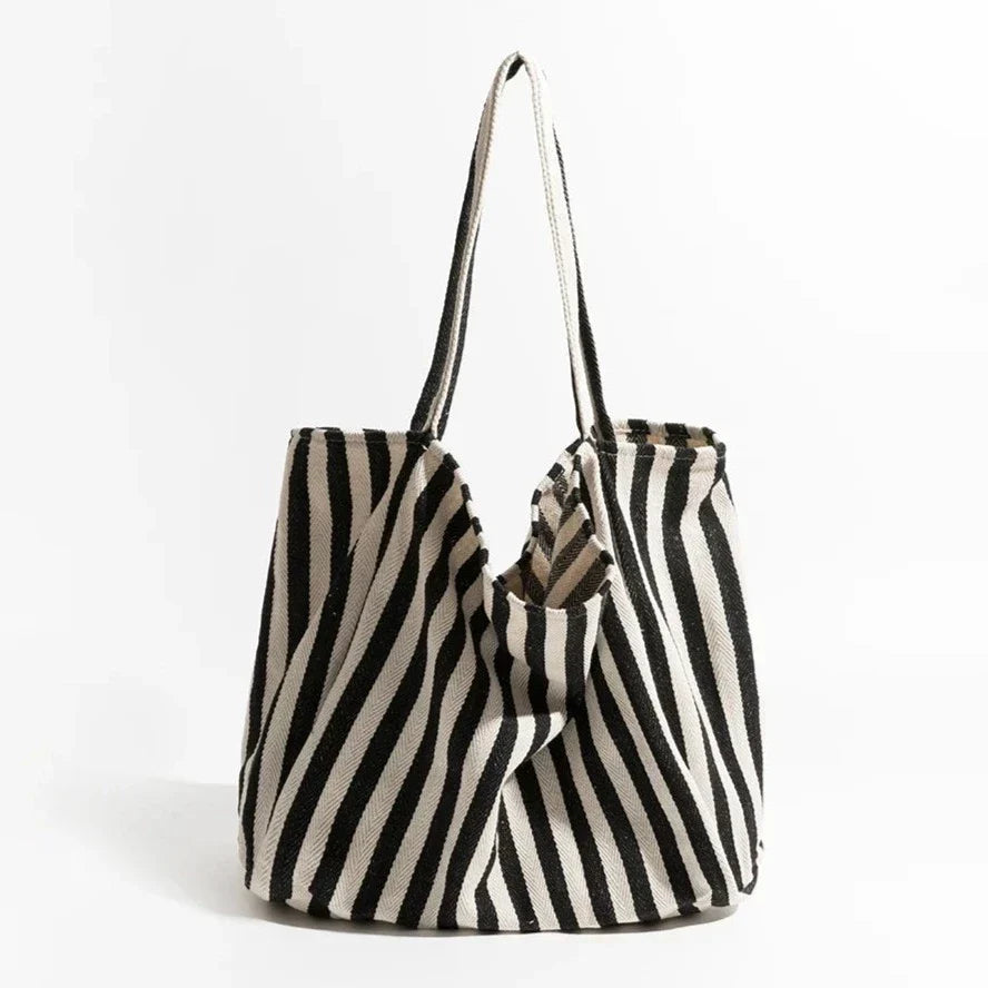 LoungeYard | Striped linen tote bag — product view 1