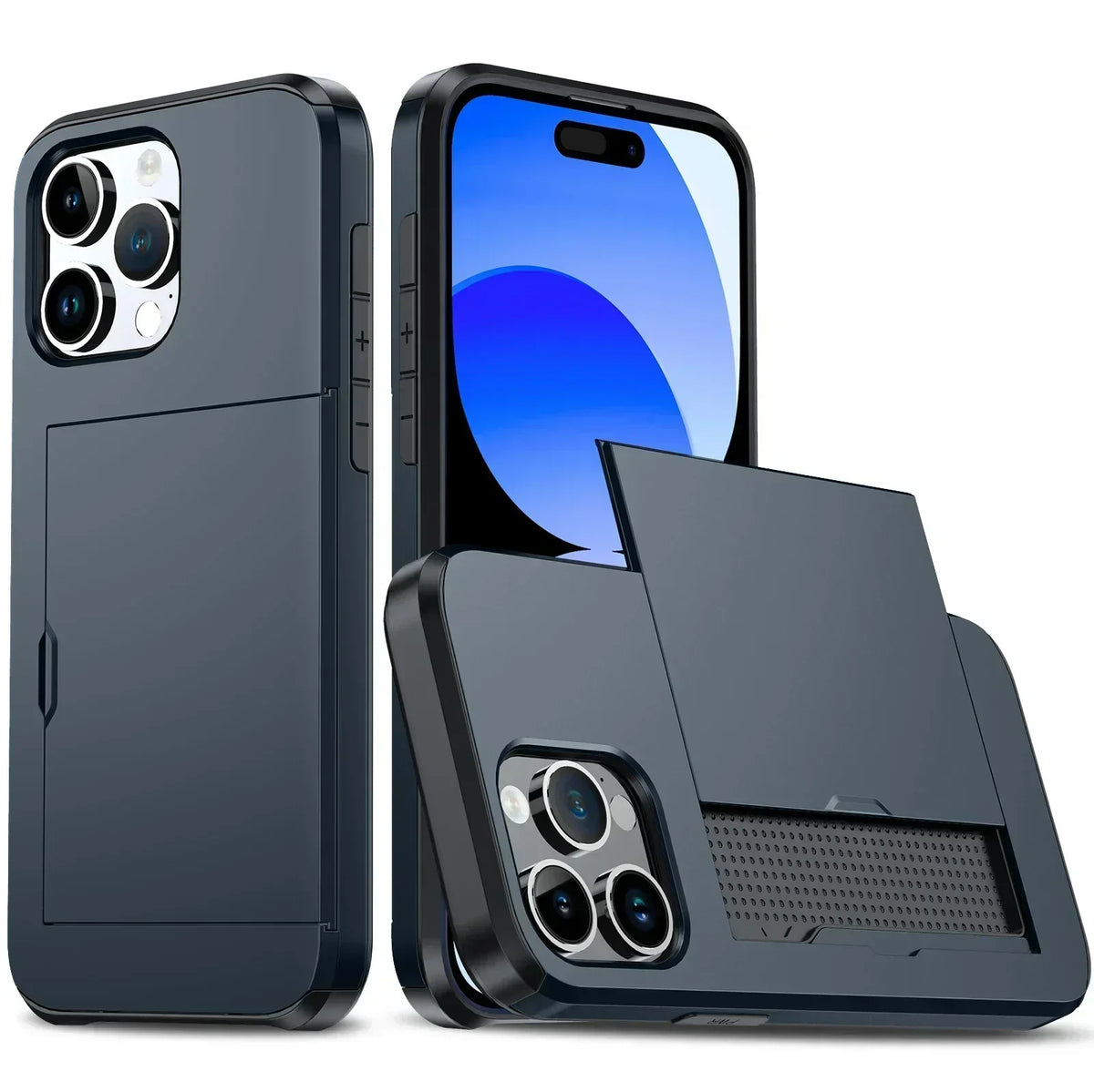 iPhone case with card slot – protective case with card drawer — product view 6