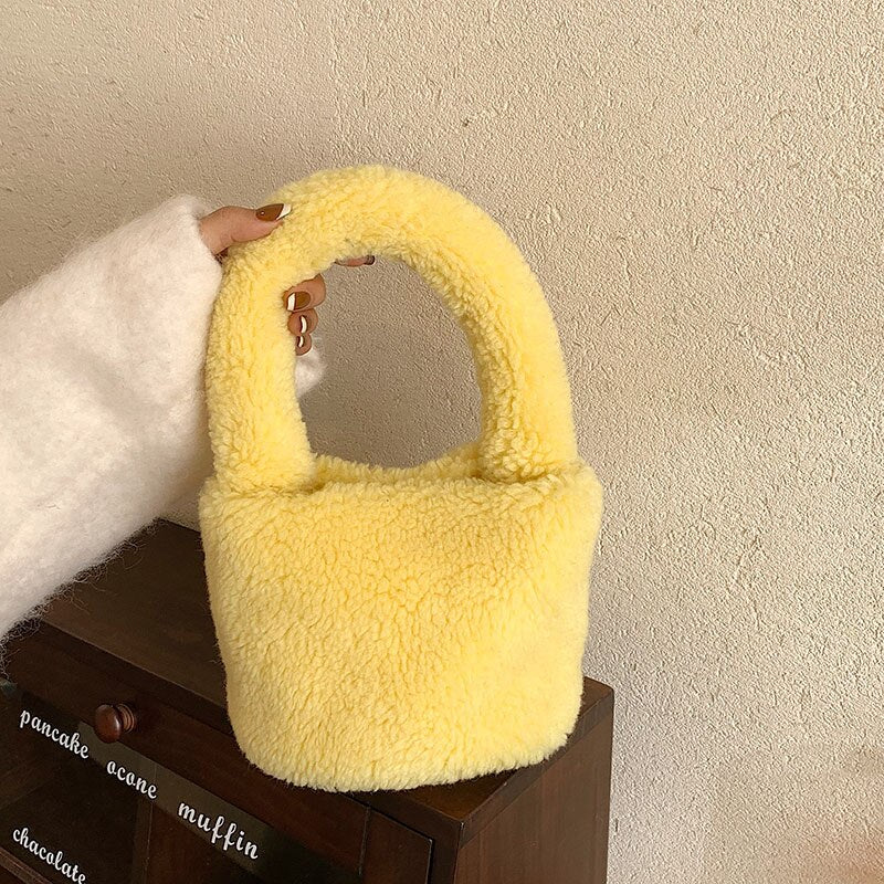 LoungeYard | Cuddly Plush Mini Bucket Bag — product view 5