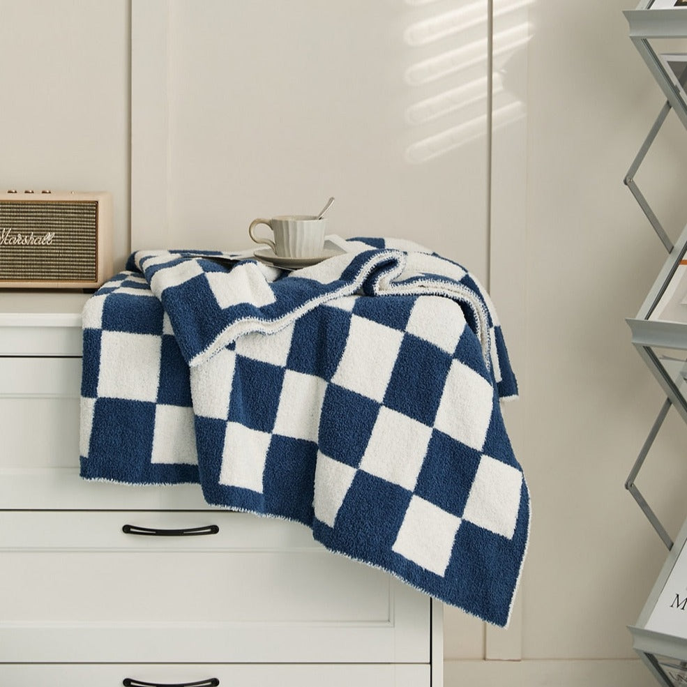 COLOURFUL CHECKERBOARD THROW | LoungeYard — product view 4