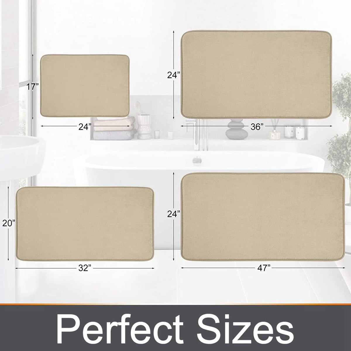 LoungeYard | Quick Absorbent Anti Slip Memory Foam Bath Mat — product view 5