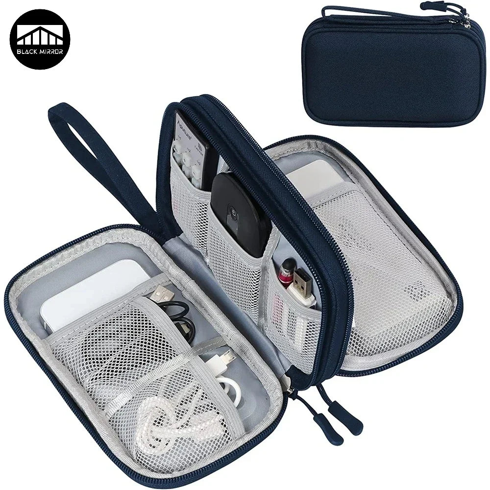 LoungeYard | Techviva PackSafe Electronic Organizer Bag | 2-layer & waterproof | For cables, chargers, USB & accessories | Compact & portable — product view 2