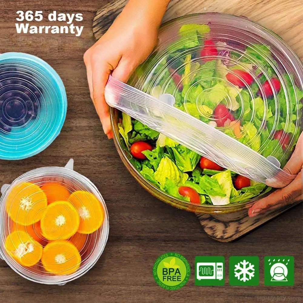 LoungeYard | Elastic Silicone Lid Covers 6PCS — product view 2
