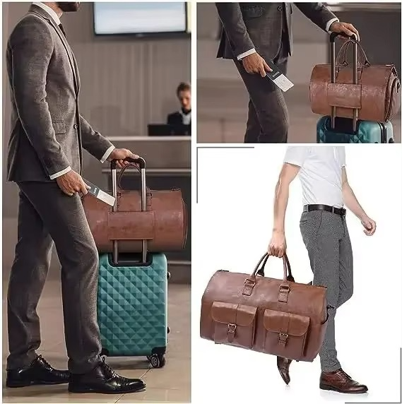 LoungeYard | Garment Duffel Weekender Bag – Foldable Carry-On Suit Bag for Men — product view 4