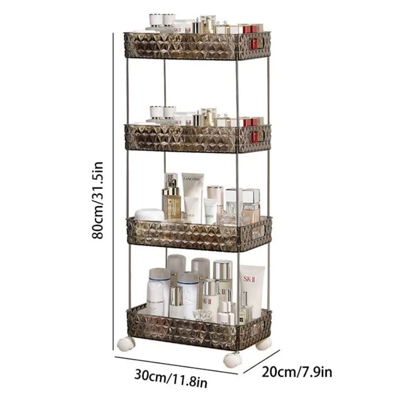LoungeYard | Home Bathroom Storage Organizer Rolling Rack — product view 6