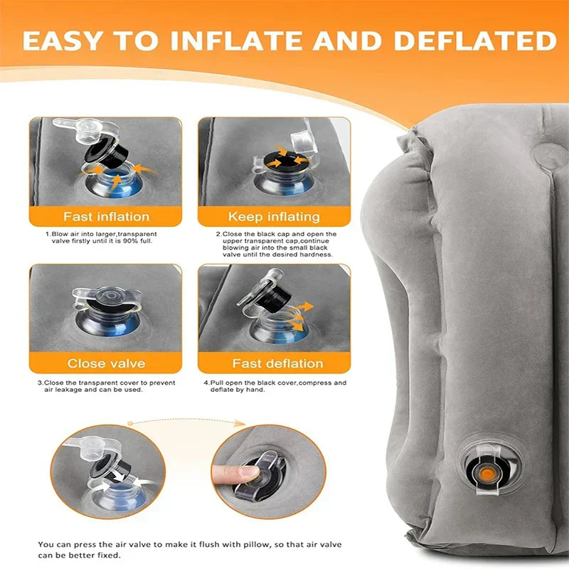 LoungeYard | ComfortRest Travel Pillow | Ergonomic Travel Pillow for Neck & Head | Compact and Lightweight — product view 4