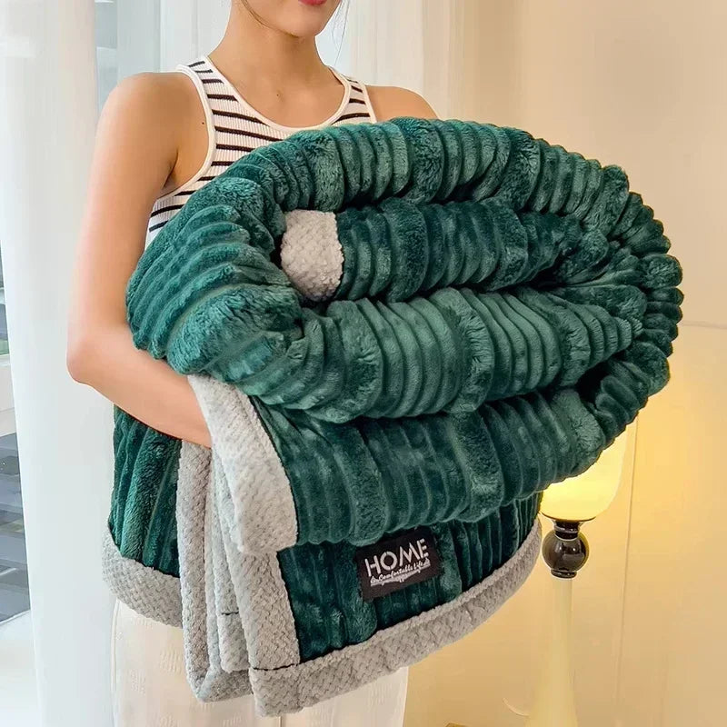 LoungeYard | Cuddly Blanket BunnySoft | Extra Thick & Warm | Coral Fleece | Double-Sided Soft — product view 5