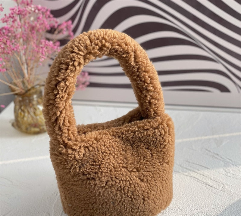 LoungeYard | Cuddly Plush Mini Bucket Bag — product view 7