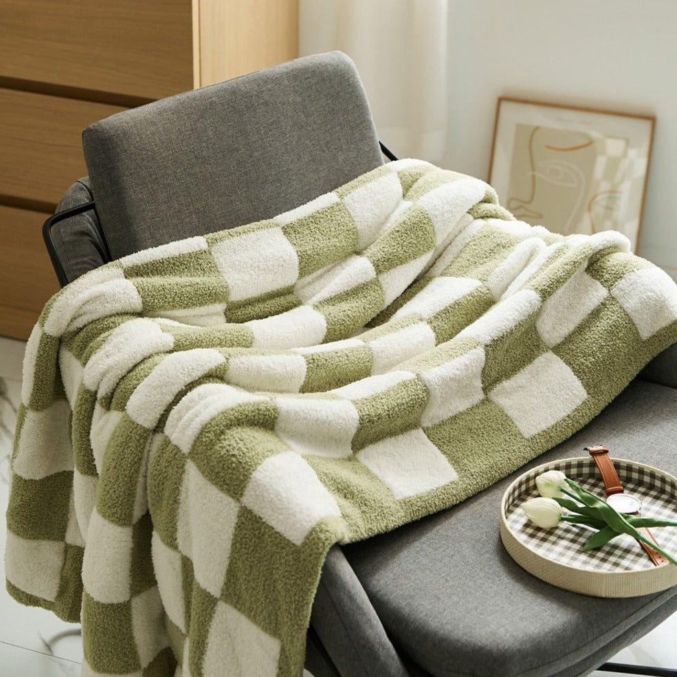 COLOURFUL CHECKERBOARD THROW | LoungeYard — product view 6