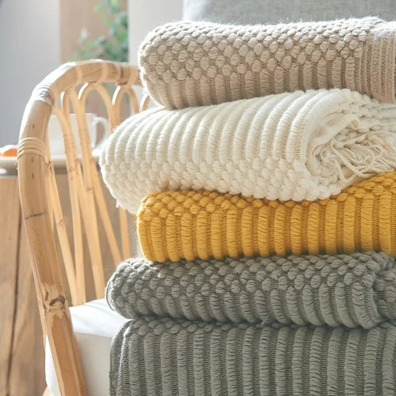 LoungeYard | Nordic Style Dick Knitted Blanket — product view 1