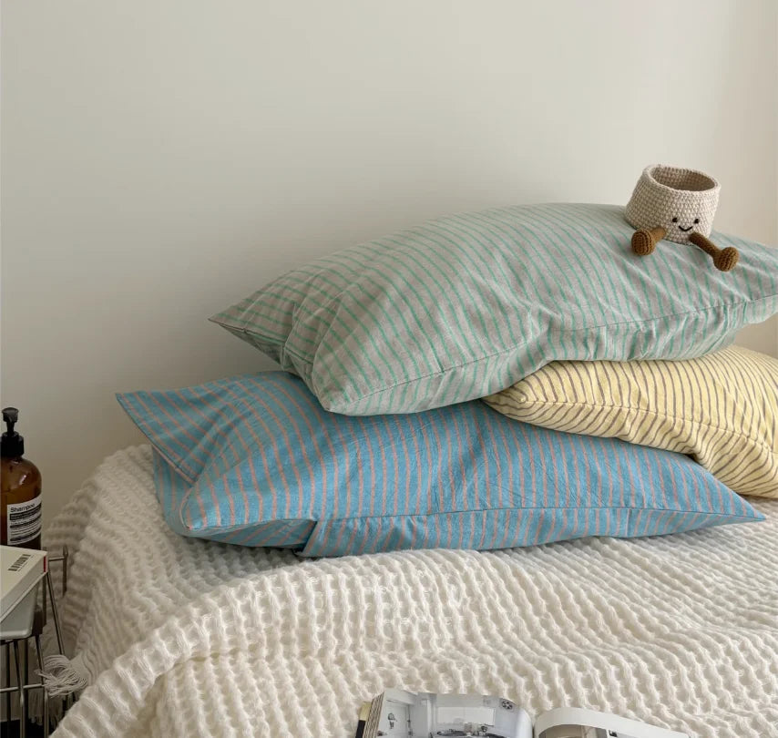 Modern Simple Striped Pillowcase | LoungeYard — product view 2
