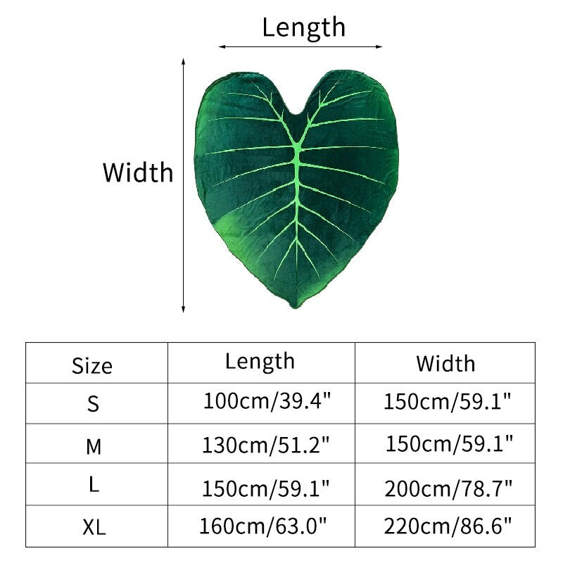 LoungeYard | Super Soft Giant Leaf Blanket — product view 4