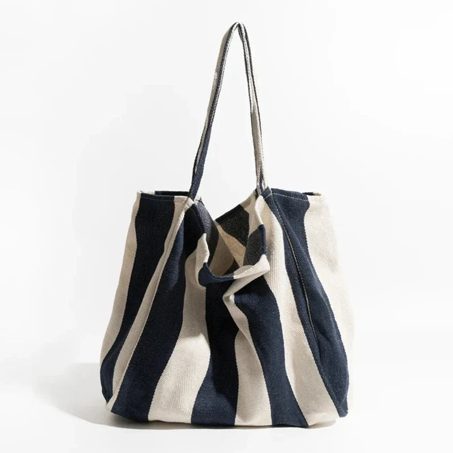 LoungeYard | Striped linen tote bag — product view 3