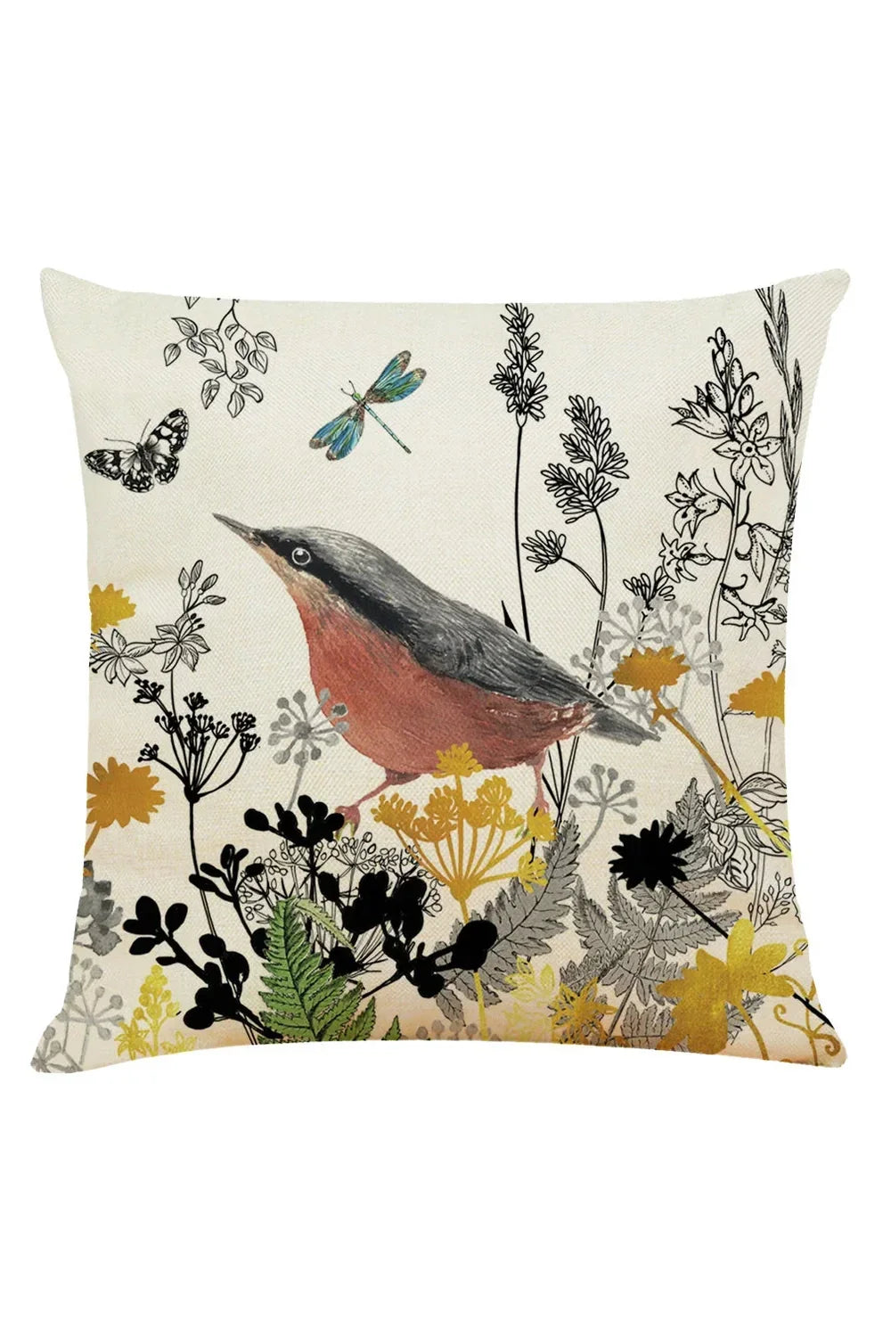 Bird Leaf Pillowcase | LoungeYard — product view 5