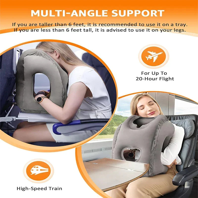 LoungeYard | ComfortRest Travel Pillow | Ergonomic Travel Pillow for Neck & Head | Compact and Lightweight — product view 3