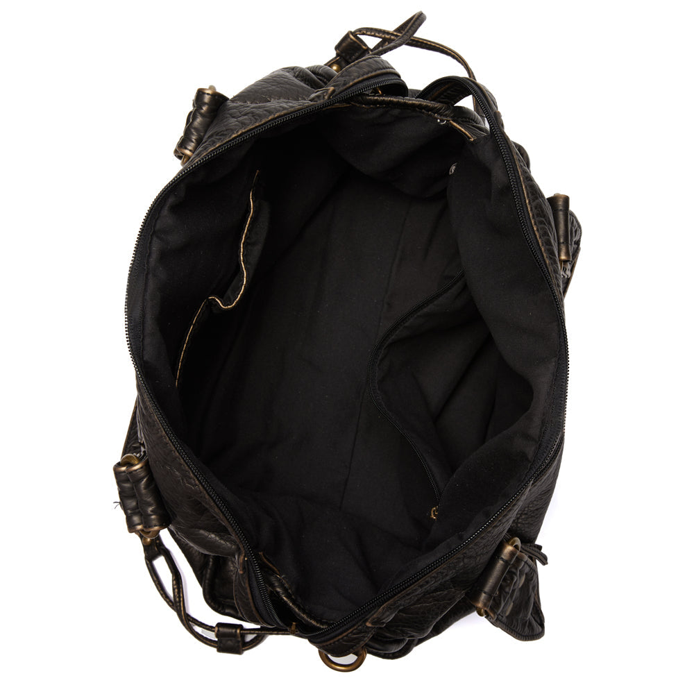 NoirClass - Elegant Black Leather Handbag LoungeYard — product view 6