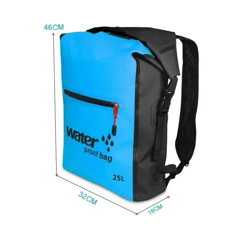 LoungeYard | AquaGuard Backpack 25L | Waterproof and breathable backpack for kayaking, trekking and outdoor adventures — product view 3