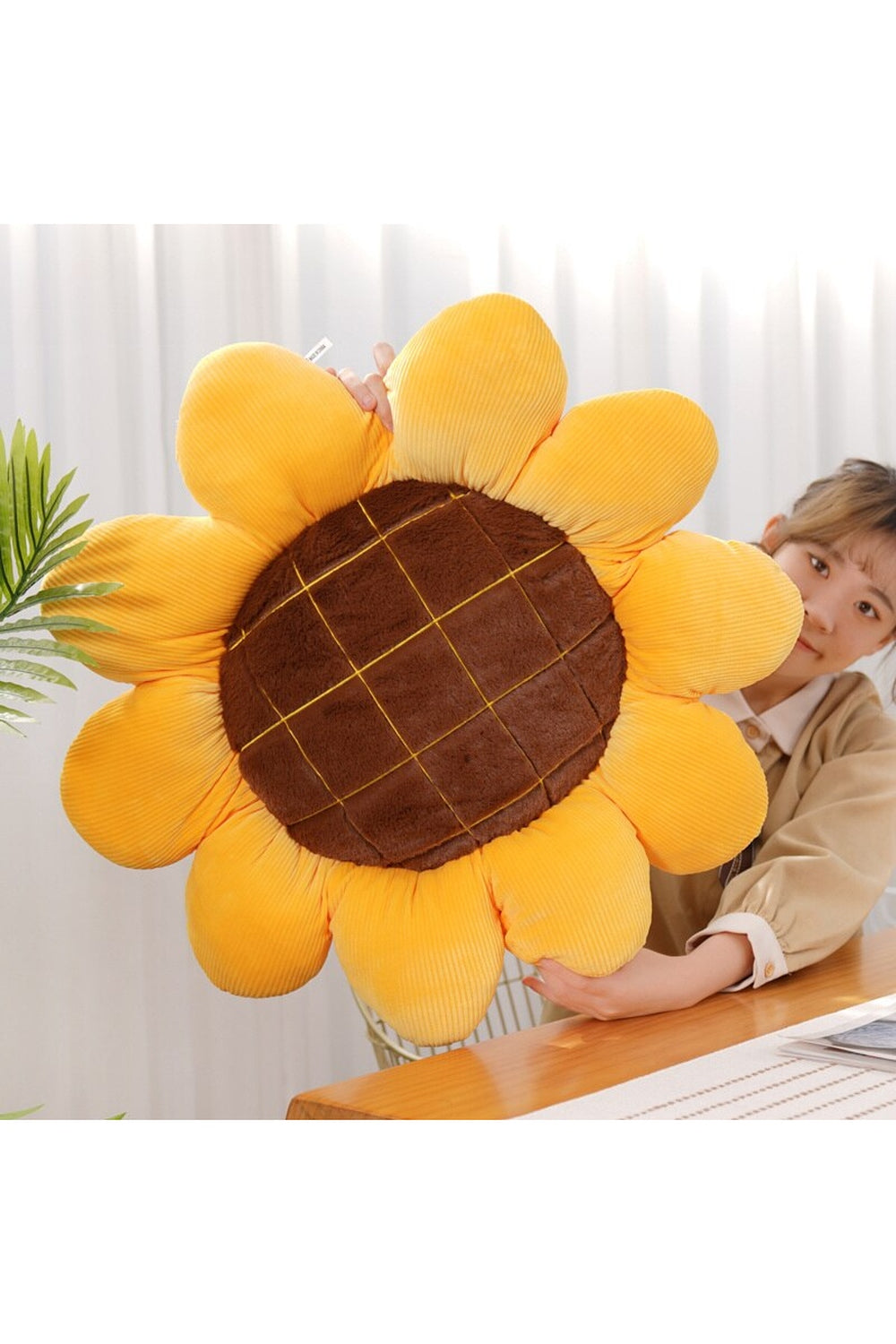 Cozy Sunflower Plush Nap Pillow | LoungeYard — product view 3