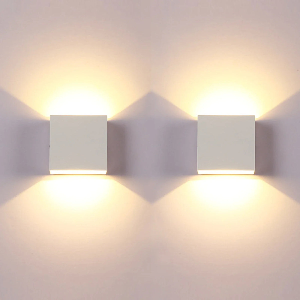 6W Modern LED Wall Sconce, White Up Down Mounted Indoor Light for Living Room, Hallway & Bedroom — product view 1