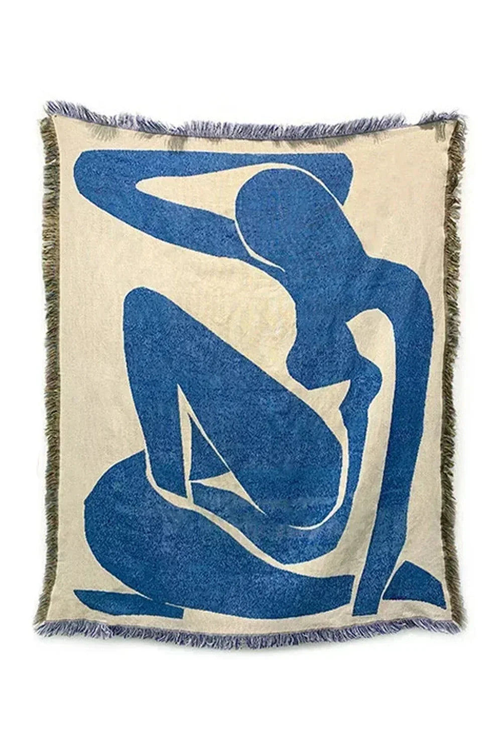 LoungeYard | Abstract Blue Muse Blanket — product view 3