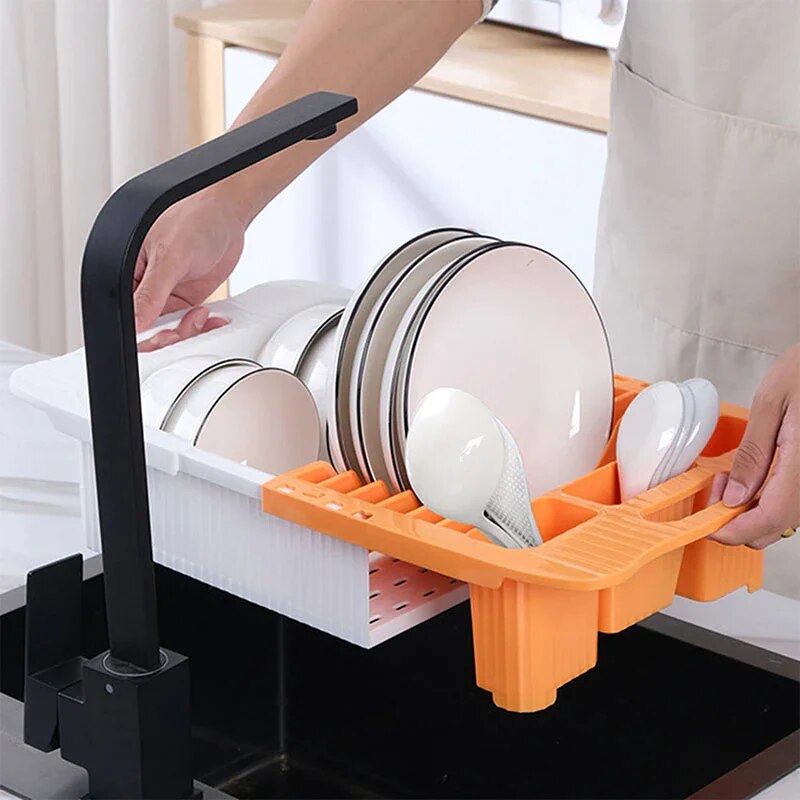 LoungeYard | Efficient Kitchen Retractable Dish Drain Rack — product view 7