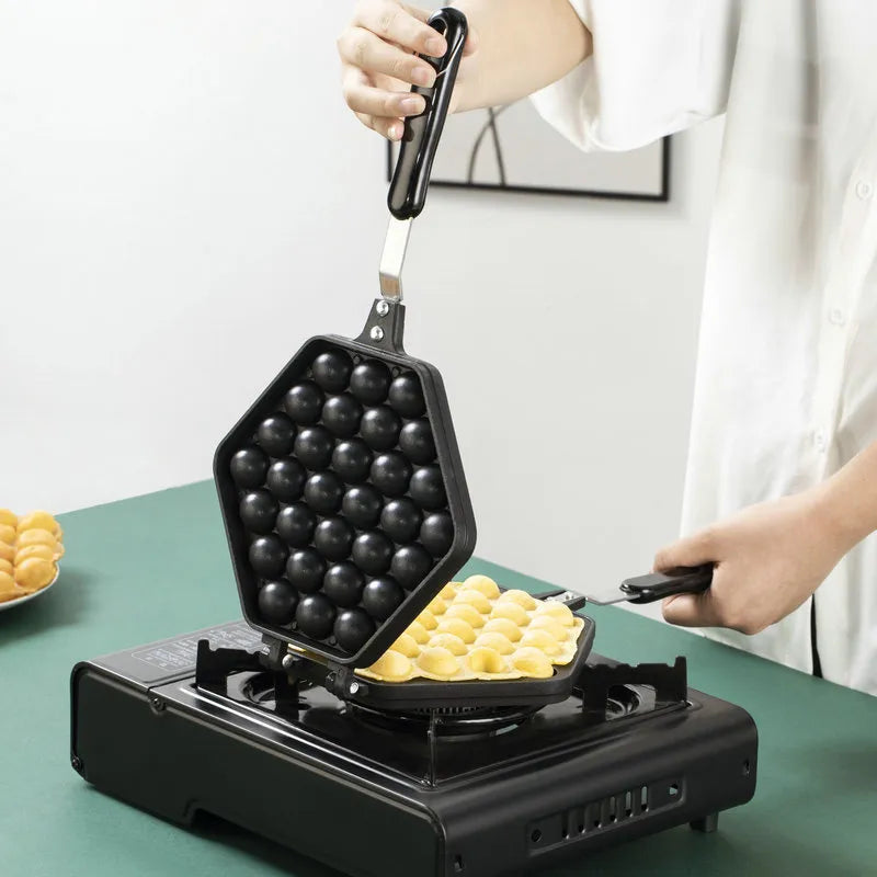 LoungeYard | Non-Stick Bubble Egg Waffle Maker Pan — product view 2