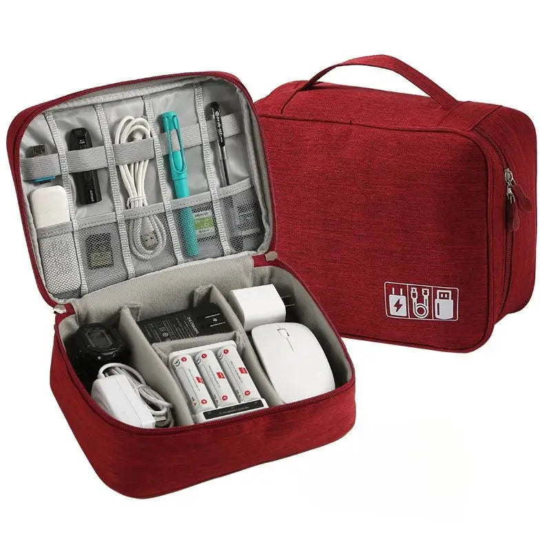 LoungeYard | ORGAZIP Tech Organizer | Large Cable Bag for Travel | Waterproof & Multifunctional | For Power Banks, Cables & Accessories — product view 6