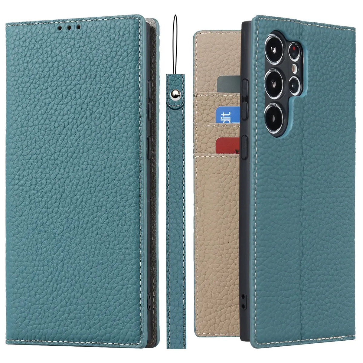 Genuine leather wallet case — product view 7