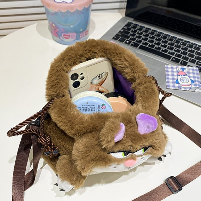 LoungeYard | Bored Plush Cat Shoulder Bag — product view 5