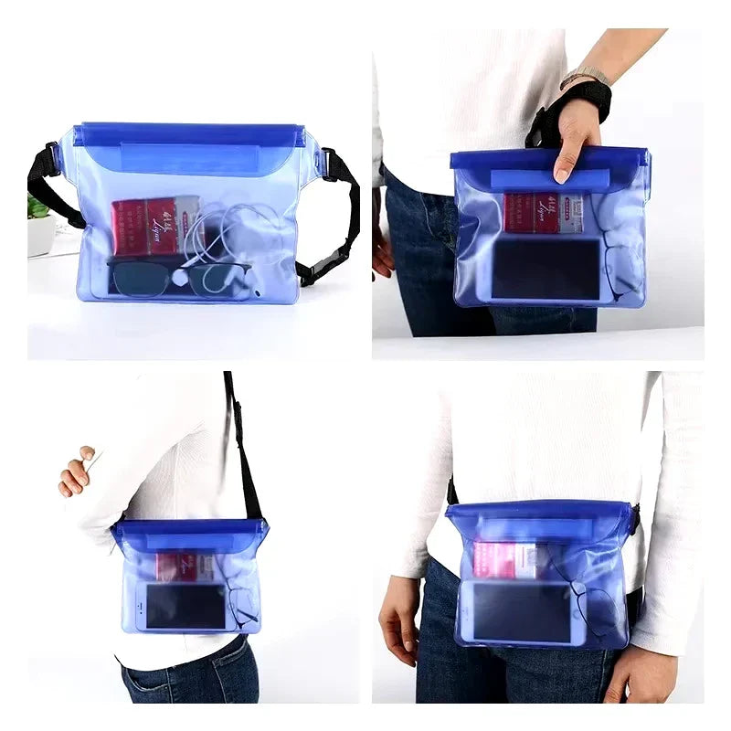 LoungeYard | Waterproof Hip Bag AquaSafeX | 3-fold Sealing | Transparent Dry Bag for Smartphone & Valuables | Adjustable Strap — product view 4