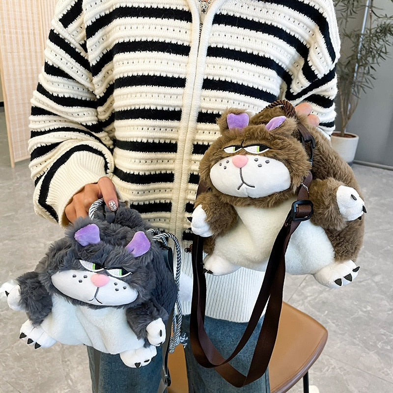 LoungeYard | Bored Plush Cat Shoulder Bag — product view 4