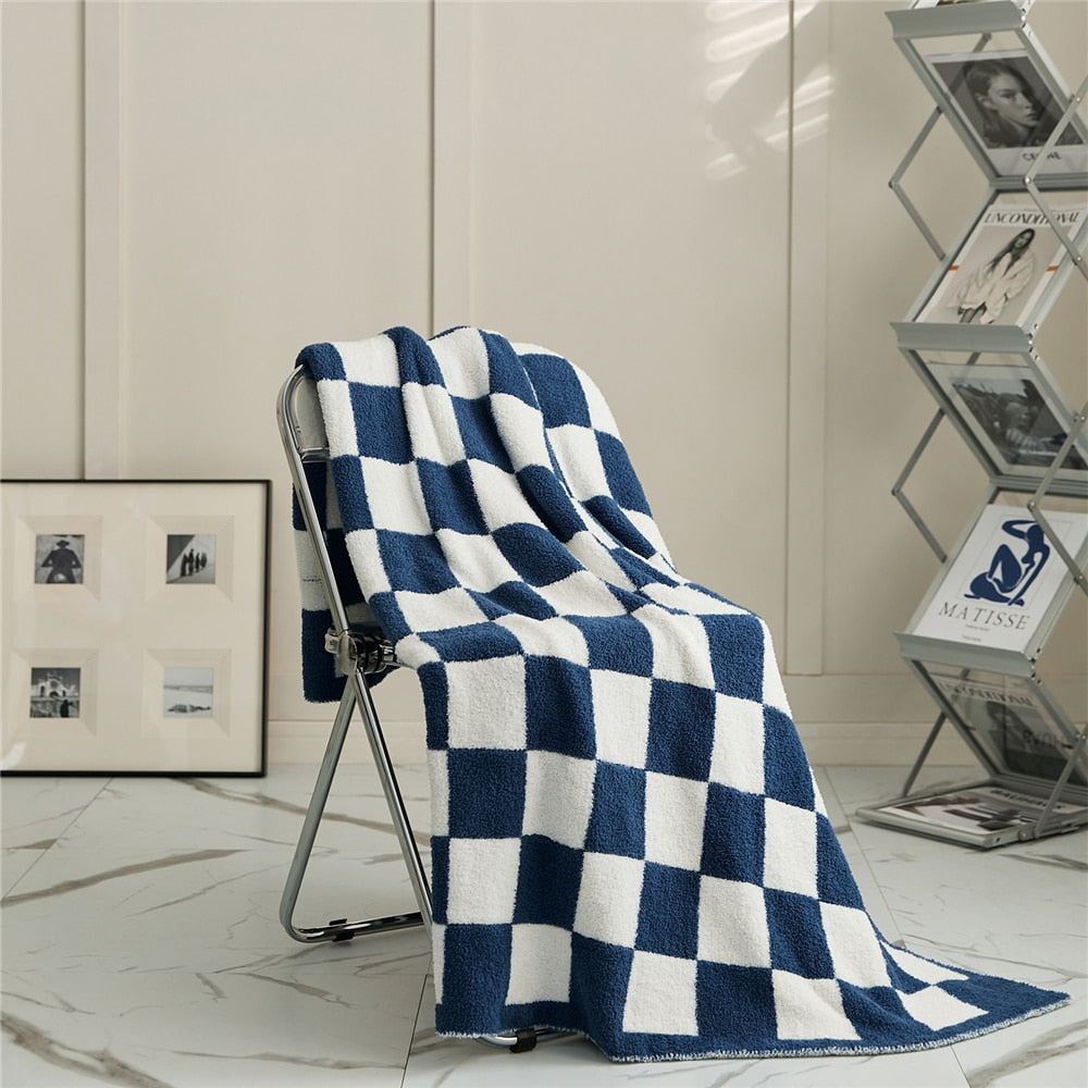 COLOURFUL CHECKERBOARD THROW | LoungeYard — product view 1