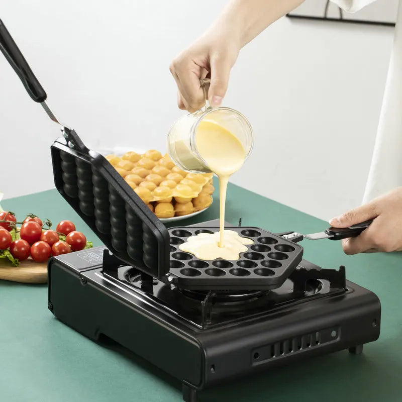 LoungeYard | Non-Stick Bubble Egg Waffle Maker Pan — product view 7