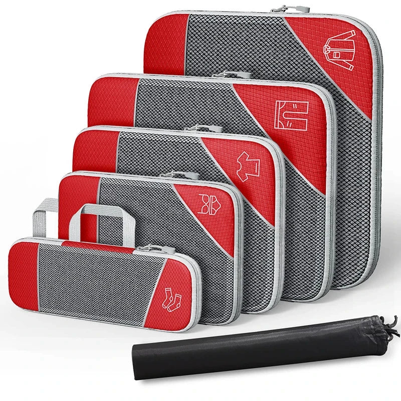 LoungeYard | PackEase Travel Organizer Set | 6-piece | Compressible Suitcase Bags | Waterproof & Space Saving — product view 5
