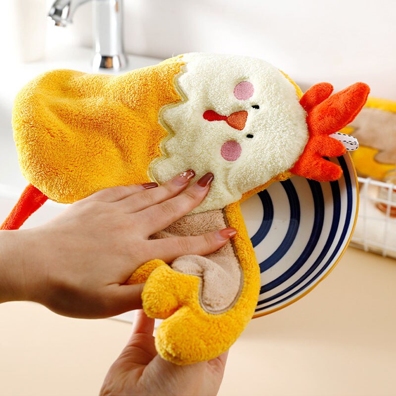 LoungeYard | Chicken Shaped Quick Drying Hand Towel — product view 4