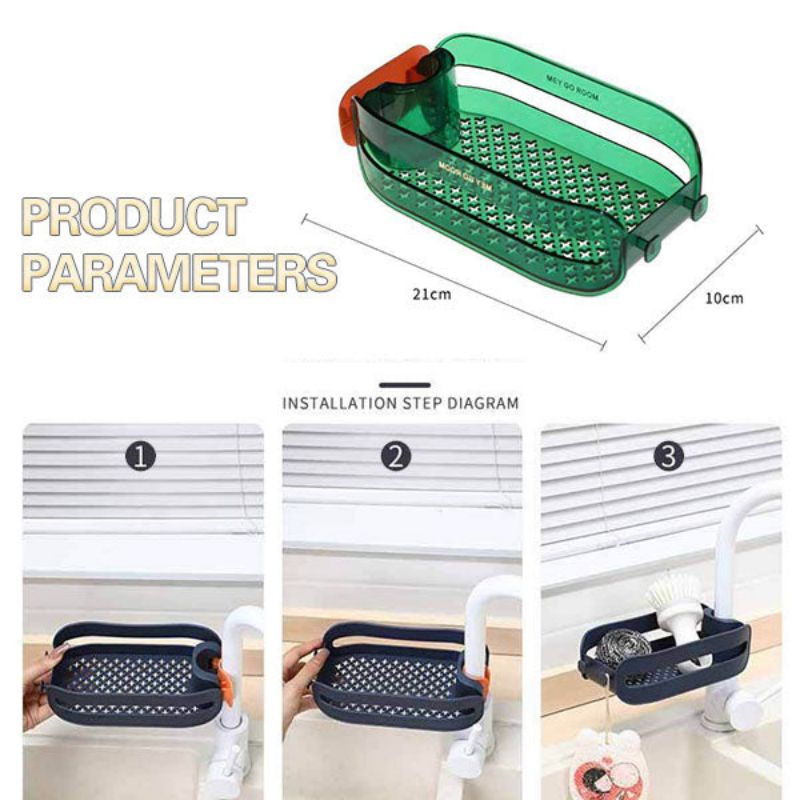 LoungeYard | 2in1 Sponge Holder Sink Organizer Rack — product view 6