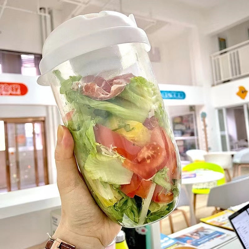 LoungeYard | Portable Built-in Fork Mini Salad Cup — product view 4