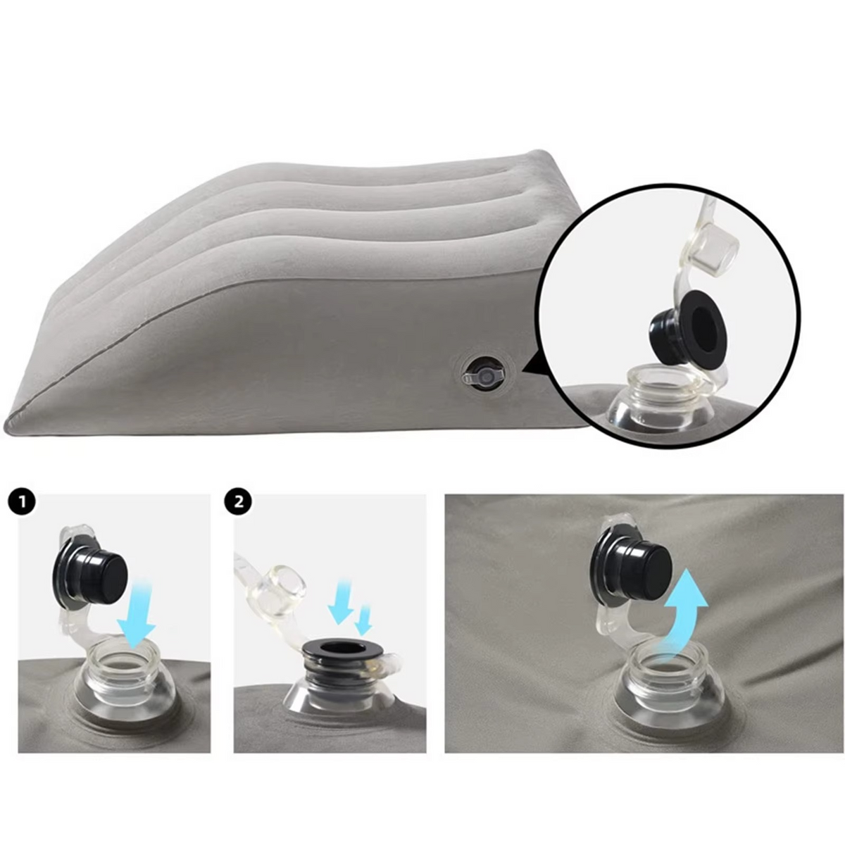 LoungeYard | Inflatable Foot & Back Elevating Travel Pillow — product view 4