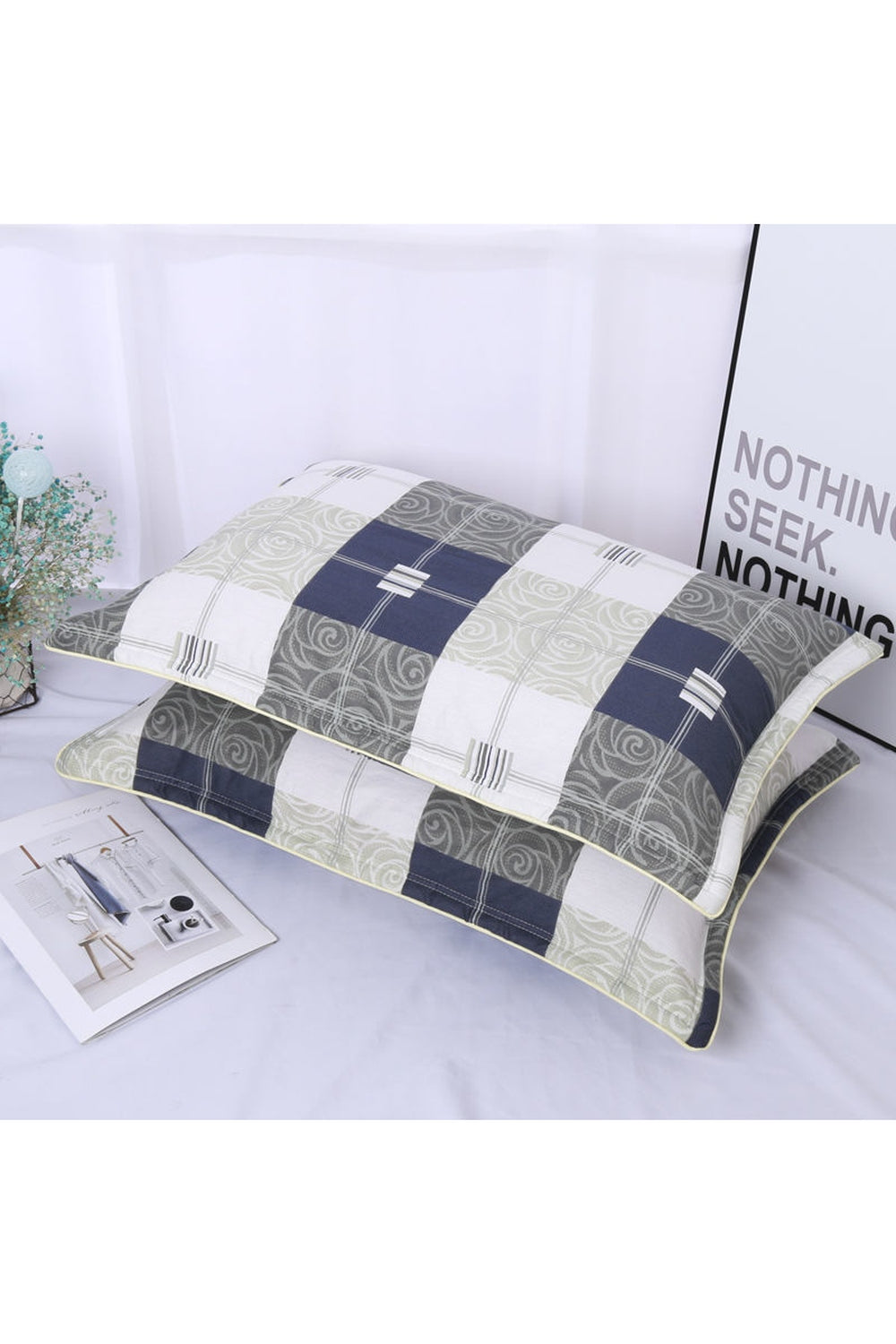 large cotton pillowcase | LoungeYard — product view 5