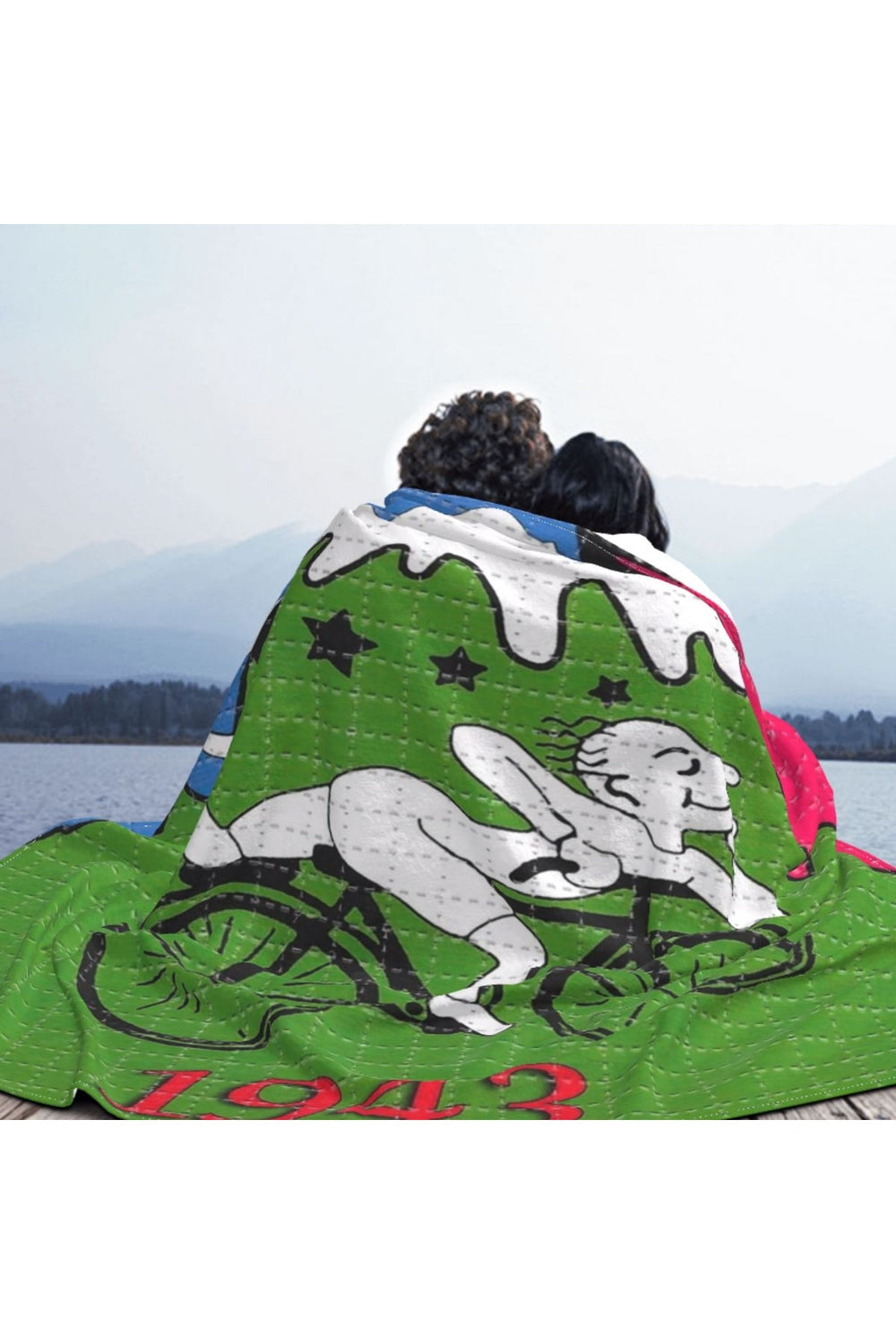Hoffman Bicycle Day Throw Blanket | LoungeYard — product view 2