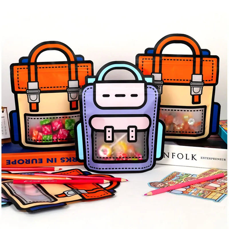 LoungeYard | 50pcs Creative 2D Cartoon Schoolbag — product view 7