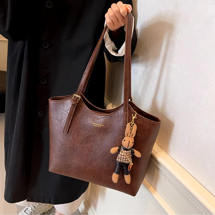 LoungeYard | Mirella | Classic Women’s Shopper Bag with Charm – Elegant, Spacious & Timeless — product view 7