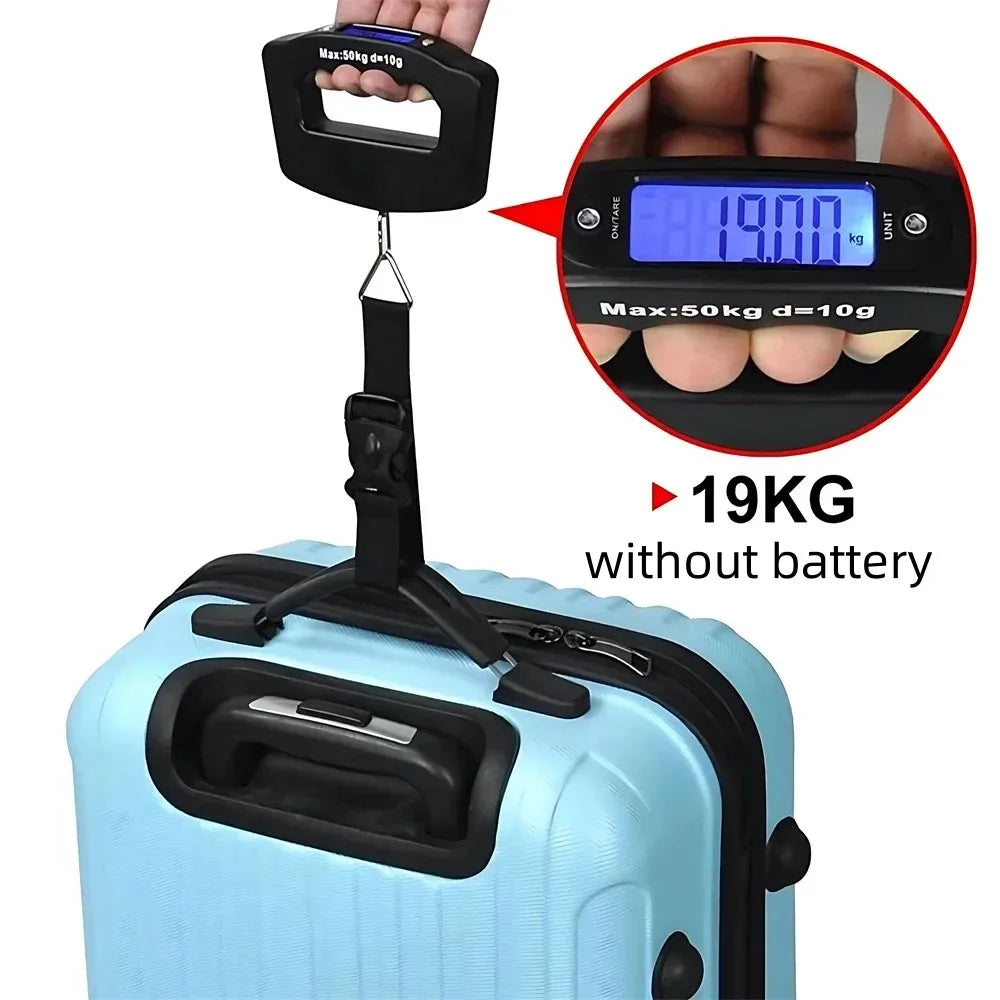 LoungeYard | WeighLite Digital Luggage Scale | LCD Display with Backlight | Up to 50 kg | Portable & Precise | For Travel & Baggage — product view 2