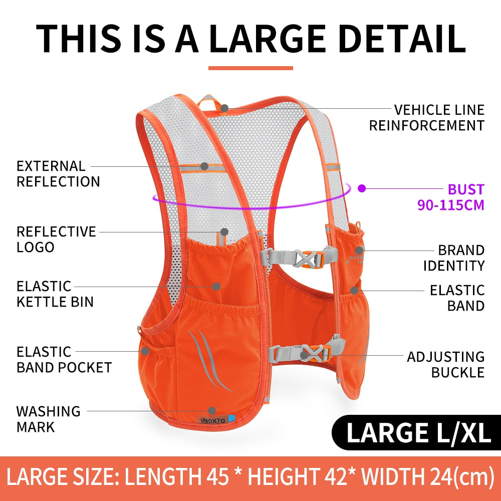 LoungeYard | Hike Racer Breathable Vest Running Backpack — product view 3