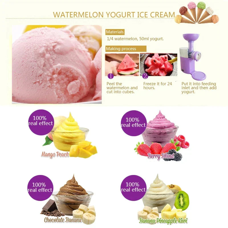 LoungeYard | Automatic DIY Fruit Cone Ice Cream Maker — product view 2