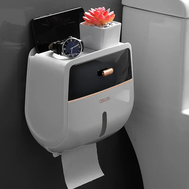 LoungeYard | Wall-Mounted Double Layer Tissue Organizer Box — product view 1