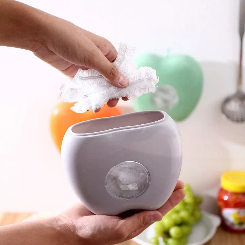 LoungeYard | Tear-resistant food wrap with apple holder – Practical film dispenser — product view 2