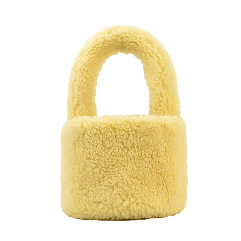 LoungeYard | Cuddly Plush Mini Bucket Bag — product view 3