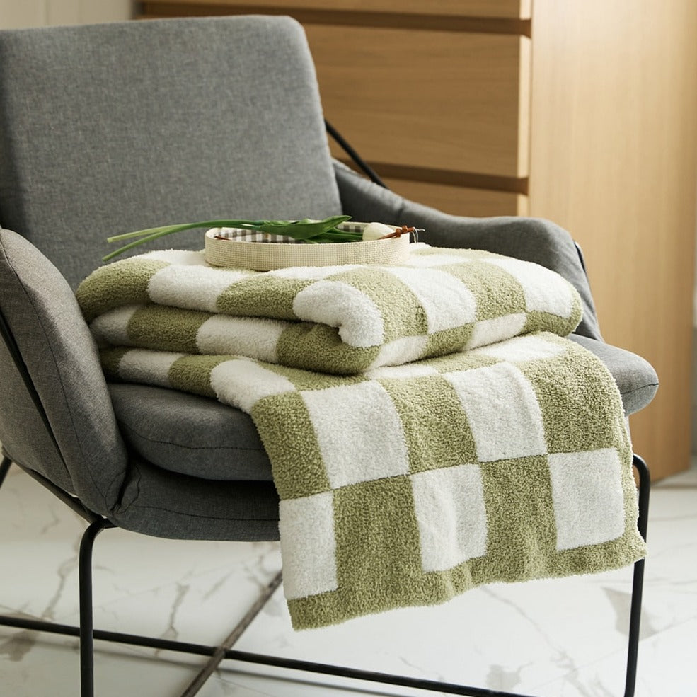 COLOURFUL CHECKERBOARD THROW | LoungeYard — product view 7